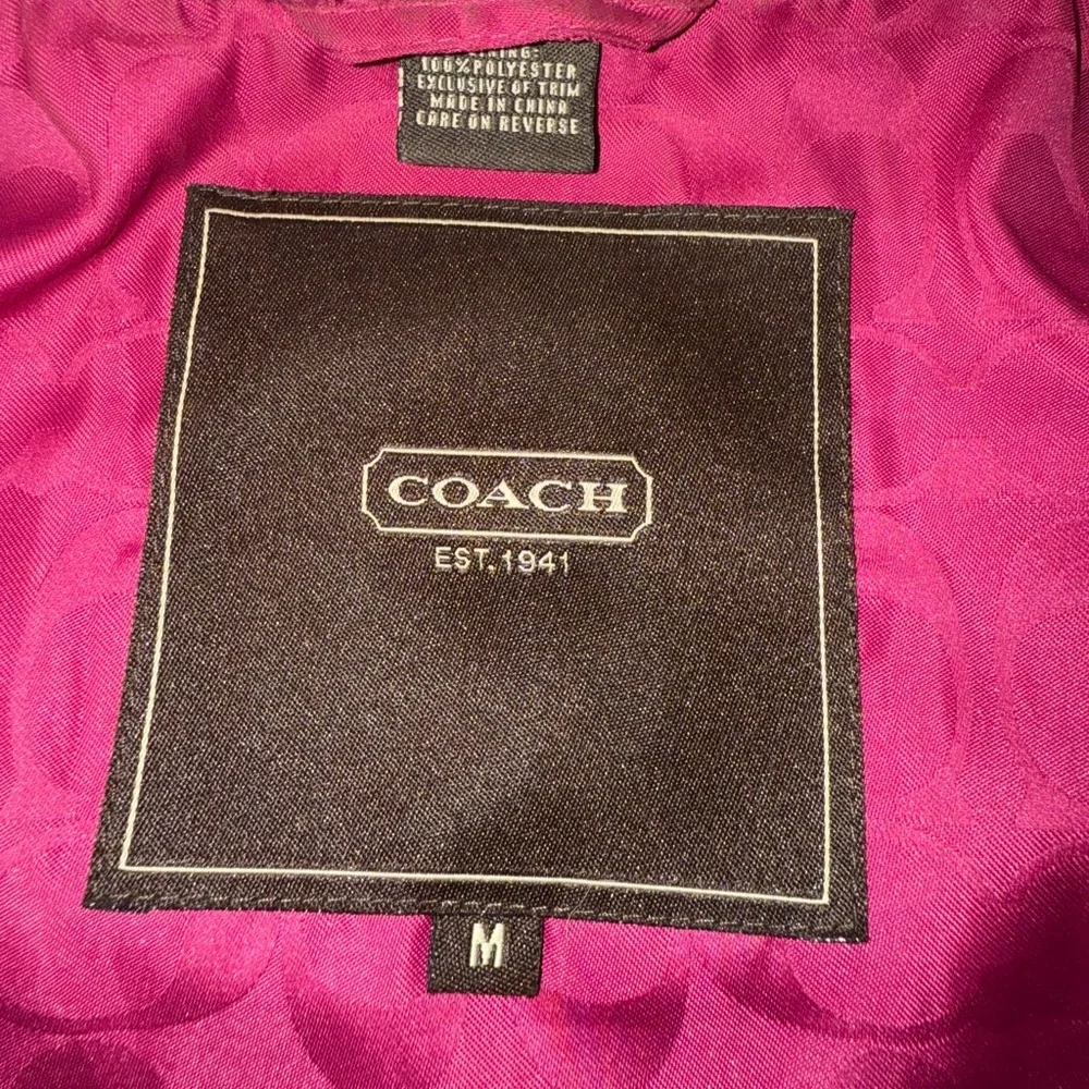 Coach colorful check houndstooth wool coat medium - Picture 3 of 4